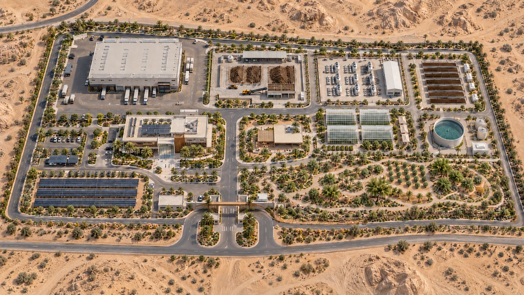 Saudi regenerative facility concept masterplan
